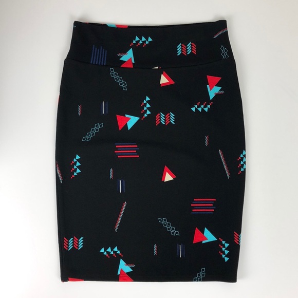 LuLaRoe Dresses & Skirts - LuLaRoe Cassie black geometric pencil skirt